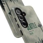 Seattle 2026 Tough Phone Case — Space Needle Mist Forest Protective Cover