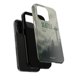 Seattle 2026 Tough Phone Case — Space Needle Mist Forest Protective Cover