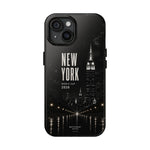 New York 2026 Tough Phone Case — Black Cityscape Protective Cover