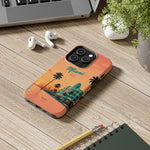 Miami Sunset Tough Phone Case — Retro Palm Beach Phone Cover (Includes “Miami 2026” Text)