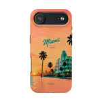 Miami Sunset Tough Phone Case — Retro Palm Beach Phone Cover (Includes “Miami 2026” Text)