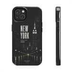 New York 2026 Tough Phone Case — Black Cityscape Protective Cover