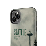 Seattle 2026 Tough Phone Case — Space Needle Mist Forest Protective Cover