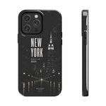 New York 2026 Tough Phone Case — Black Cityscape Protective Cover