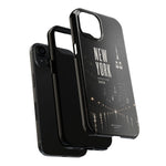 New York 2026 Tough Phone Case — Black Cityscape Protective Cover