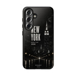 New York 2026 Tough Phone Case — Black Cityscape Protective Cover