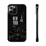 New York 2026 Tough Phone Case — Black Cityscape Protective Cover