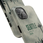 Seattle 2026 Tough Phone Case — Space Needle Mist Forest Protective Cover