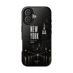 New York 2026 Tough Phone Case — Black Cityscape Protective Cover