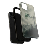 Seattle 2026 Tough Phone Case — Space Needle Mist Forest Protective Cover