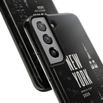 New York 2026 Tough Phone Case — Black Cityscape Protective Cover