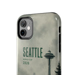 Seattle 2026 Tough Phone Case — Space Needle Mist Forest Protective Cover
