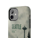 Seattle 2026 Tough Phone Case — Space Needle Mist Forest Protective Cover