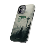 Seattle 2026 Tough Phone Case — Space Needle Mist Forest Protective Cover