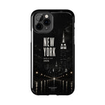 New York 2026 Tough Phone Case — Black Cityscape Protective Cover