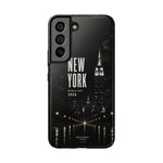 New York 2026 Tough Phone Case — Black Cityscape Protective Cover
