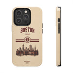 Boston Skyline Tough Phone Case — Vintage Cityscape, 'Boston 2026' Protective Phone Cover