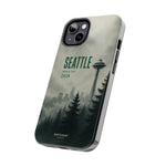 Seattle 2026 Tough Phone Case — Space Needle Mist Forest Protective Cover