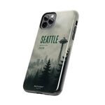 Seattle 2026 Tough Phone Case — Space Needle Mist Forest Protective Cover