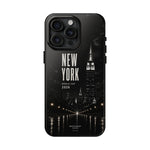 New York 2026 Tough Phone Case — Black Cityscape Protective Cover