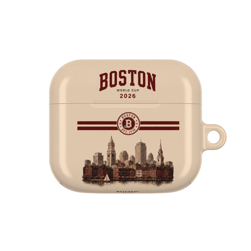 Boston Skyline AirPod Case — Vintage Cityscape Earbud Cover (2026)