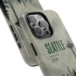 Seattle 2026 Tough Phone Case — Space Needle Mist Forest Protective Cover