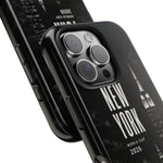 New York 2026 Tough Phone Case — Black Cityscape Protective Cover