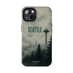 Seattle 2026 Tough Phone Case — Space Needle Mist Forest Protective Cover