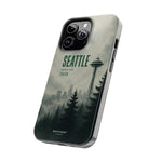 Seattle 2026 Tough Phone Case — Space Needle Mist Forest Protective Cover