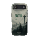 Seattle 2026 Tough Phone Case — Space Needle Mist Forest Protective Cover