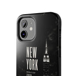 New York 2026 Tough Phone Case — Black Cityscape Protective Cover