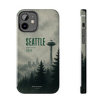 Seattle 2026 Tough Phone Case — Space Needle Mist Forest Protective Cover