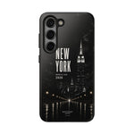 New York 2026 Tough Phone Case — Black Cityscape Protective Cover