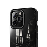 New York 2026 Tough Phone Case — Black Cityscape Protective Cover