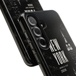 New York 2026 Tough Phone Case — Black Cityscape Protective Cover