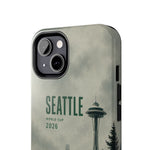 Seattle 2026 Tough Phone Case — Space Needle Mist Forest Protective Cover