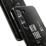 New York 2026 Tough Phone Case — Black Cityscape Protective Cover