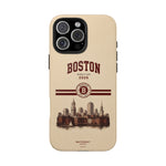 Boston Skyline Tough Phone Case — Vintage Cityscape, 'Boston 2026' Protective Phone Cover