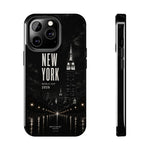 New York 2026 Tough Phone Case — Black Cityscape Protective Cover