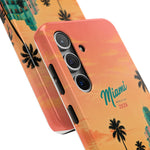 Miami Sunset Tough Phone Case — Retro Palm Beach Phone Cover (Includes “Miami 2026” Text)