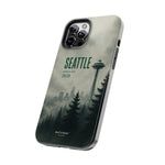 Seattle 2026 Tough Phone Case — Space Needle Mist Forest Protective Cover