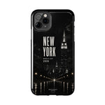 New York 2026 Tough Phone Case — Black Cityscape Protective Cover