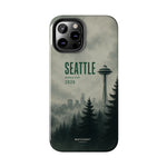 Seattle 2026 Tough Phone Case — Space Needle Mist Forest Protective Cover