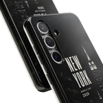 New York 2026 Tough Phone Case — Black Cityscape Protective Cover