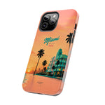 Miami Sunset Tough Phone Case — Retro Palm Beach Phone Cover (Includes “Miami 2026” Text)