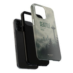 Seattle 2026 Tough Phone Case — Space Needle Mist Forest Protective Cover