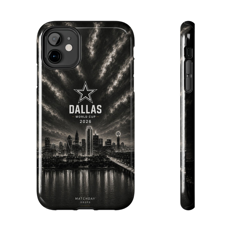 Dallas World Cup 2026 Tough Phone Case – Black City Skyline with Star Logo