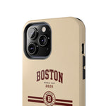 Boston Skyline Tough Phone Case — Vintage Cityscape, 'Boston 2026' Protective Phone Cover