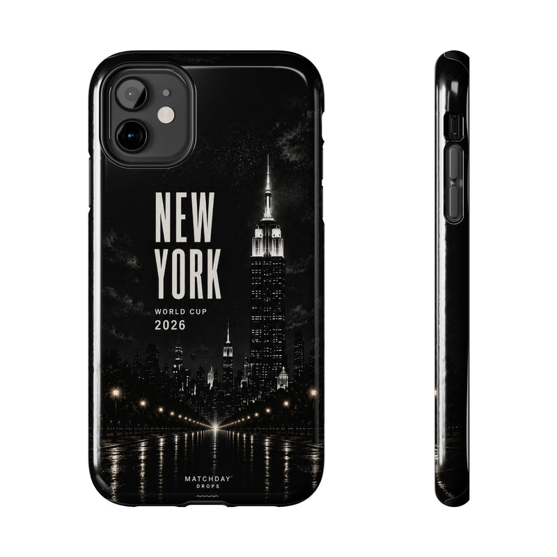 New York 2026 Tough Phone Case — Black Cityscape Protective Cover