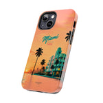 Miami Sunset Tough Phone Case — Retro Palm Beach Phone Cover (Includes “Miami 2026” Text)